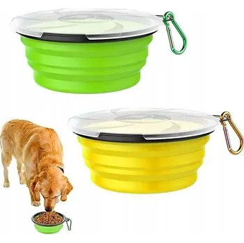Miska pro psa Skládací (cestovní) silikonová konvice CE, vícebarevná, 0,3 l
