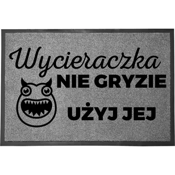 Rohožka ŠEDÁ VSTUPNÍ ROHOŽKA 40X60CM KE DVEŘÍM VTIPNÁ ZÁBAVNÁ NEŘÍKEJ POUŽIJ