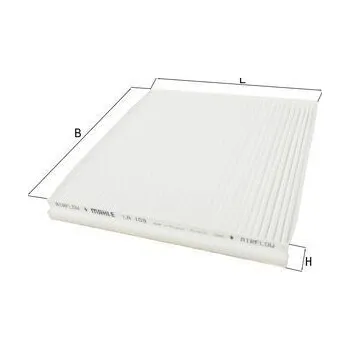 Ventilátor topení a klimatizace Filtr, vzduch v interiéru MAHLE LA 109