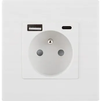 Elektrická zásuvka Elektrická Zásuvka , USB zásuvka eLumos bílá