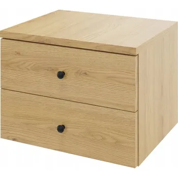 Noční stolek Noční stolek se dvěma zásuvkami s úchytkou, šířka 40 cm