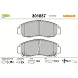 Sada brzdových destiček, kotoučová brzda VALEO 301887