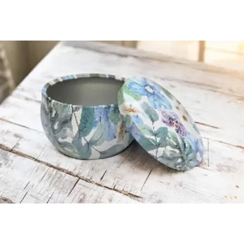 Dóza na potraviny Kovová dóza s květy