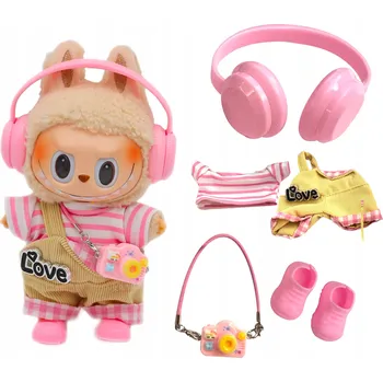 Doplněk pro panenku Oblečení pro Labubu - Sada oblečení pro panenky, obleček a doplňky, 5 kusů