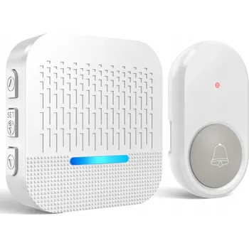 Domovní zvonek SURFOU Bezdrátový Zvonek Vodotěsný IP55 Dosah 300m 55 Melodií