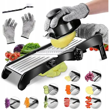 Kráječ zeleniny Multifunkční kráječ Zree, nerezová ocel, nastavitelné ostří, sada