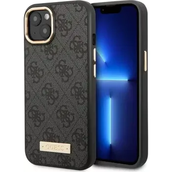 Pouzdro na mobilní telefon GUESS PU 4G MagSafe Kompatibilní Zadní Kryt pro Apple iPhone 14 Plus černá (3666339069872)