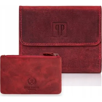 Peněženka Paolo Peruzzi dámská peněženka z pravé kůže červená
