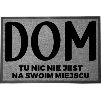 ŠEDÁ VSTUPNÍ ROHOŽKA 60X40 POD DVEŘE - HUMOR: TADY NIC NENÍ