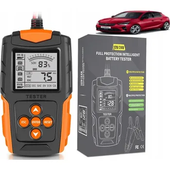 Nabíječka autobaterie Tester autobaterií 12V 24V digitální FOXSUR FBT200 3Ah - 200Ah