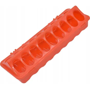 krmítko pro hospodářská zvířata Krmítko žlab pro kuřata 30 cm červené