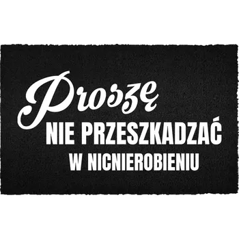 Rohožka KOKOSOVÁ ROHOŽKA ČERNÁ VSTUPNÍ 60X40 CM - NICNEDĚLÁNÍ