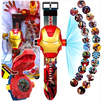 Hodinky HODINKY S PROJEKTOREM PRO DĚTI IRON-MAN 3D ZOBRAZUJÍ OBRÁZKY PROJEKTOR