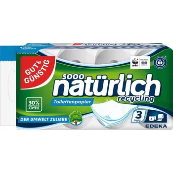 Toaletní papíry Suchý papír bez zápachu Gut&Gunstig 8 ks