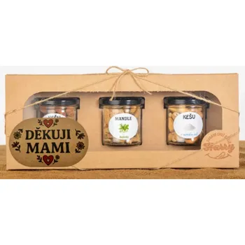 Dárková krabička Dárková sada Kešu či Mandlí 3ks NAMIXUJ si SÁM Děkuji mami (Dárková sada Kešu či Mandlí 3ks NAMIXUJ si SÁM Děkuji mami)