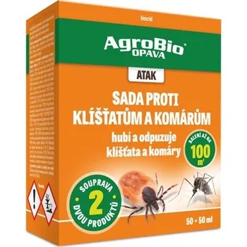 Sada proti klíšťatům a komárům AGROBIO Atak 100ml - rozbaleno / poškozený obal