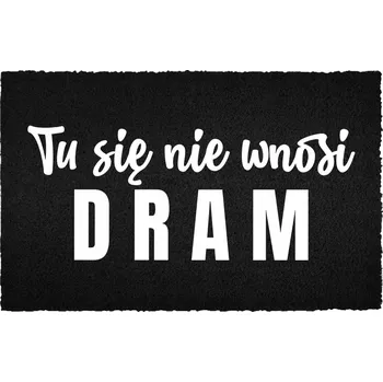 Rohožka KOKOSOVÁ ROHOŽKA ČERNÁ VSTUPNÍ 60X40 CM - HUMOR ANO, DRAMA NE