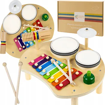 Hudební nástroj pro děti Dřevěné bicí pro děti, xylofon, hudební hračka, hudební sada