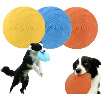 Hračka pro psa Sada 3x Házecí DISK pro APORTOVÁNÍ FRISBEE Kousátko hračka pro psy