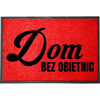 Rohožka ČERVENÁ VSTUPNÍ ROHOŽKA PŘED DVEŘE 60X40CM - BEZ SLIBŮ