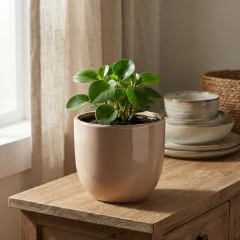 Obal na květináč Obal na květináč MONDEX YANDA BEIGE 17 × 15,5 cm