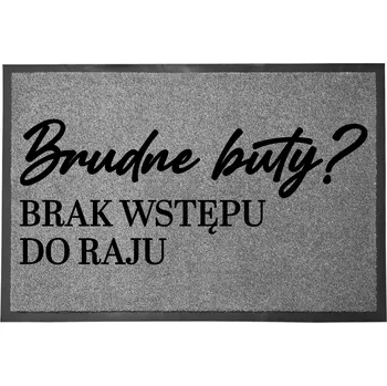 Rohožka VSTUPNÍ ROHOŽKA ŠEDÁ 40X60 KE DVEŘÍM S HUMOREM - ZÁBAVNÁ ROHOŽKA NA ŠPINAVÉ BOTY?
