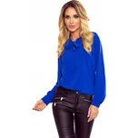 140-11 Halenka se zavazováním vpředu - MODRÁ - L