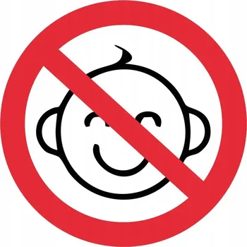 Výstražná samolepka BOZP - Zákaz vstupu dětem