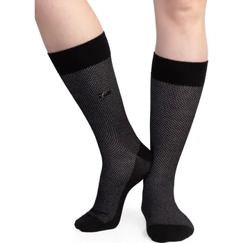 Pánská móda FERATT Pánské bambusové ponožky černo-bílé Velikost: 43-46