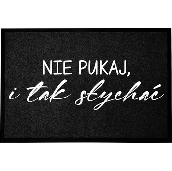 ČERNÁ ROHOŽKA PŘED DVEŘE 60X40CM NA BOTY - NEKLEPAT