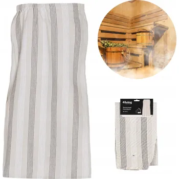 Kilt do sauny, dámská osuška do spa a k bazénu 4Living, hnědo-bílá, 145x85 cm