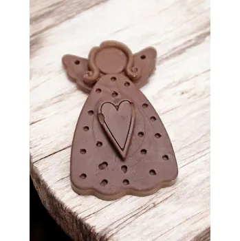 Vánoční dekorace Keramický anděl hnědý