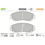 Sada brzdových destiček, kotoučová brzda VALEO 302542