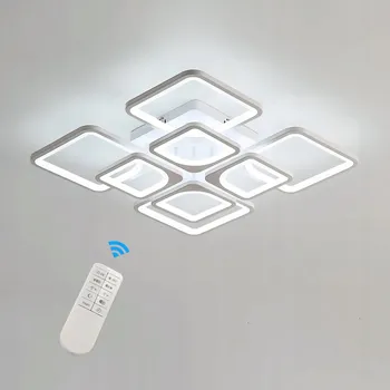 Stropní svítidlo GOECO bílé 60x60 cm 8 LED světel stmívatelné