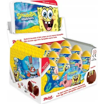 Čokoláda ITALSKÁ ČOKOLÁDOVÁ VEJCE S PŘEKVAPENÍM SPONGEBOB KARTON 24 KS x 20G