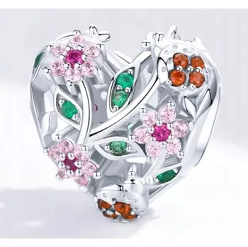 Přívěsek Přívěsek KVĚTINOVÁ KYTICE na náramek STŘÍBRO 925