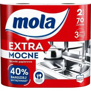 Utěrka Kuchyňské papírové utěrky Mola EXTRA SILNÉ 3vrstvé - 2 role