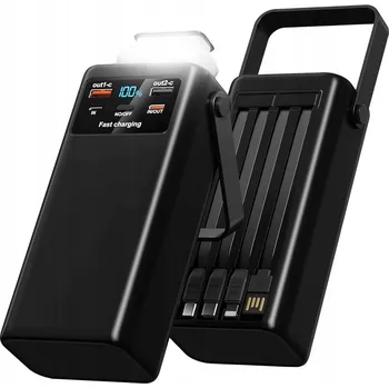 Powerbanka Powerbanka 60000mAh 45W PD QC4.0 Micro USB C/A IOS Se 4 Kabely a LED Svítilnou
