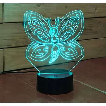 Lampička LED Lampička Motýlek Dálkový Ovladač Jméno s Věnováním