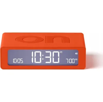 Budík Oboustranný budík Lexon Flip Mini oranžový