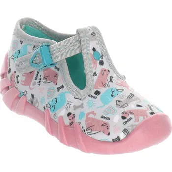 Dívčí bačkory Befado dětské papuče na suchý zip, vícebarevné, velikost 23