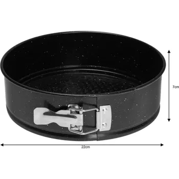Forma na pečení FORMA NA DORT KULATÁ ROZEPÍNACÍ FORMA NA PEČENÍ KOLÁČŮ MARMOROVÁ 22 CM