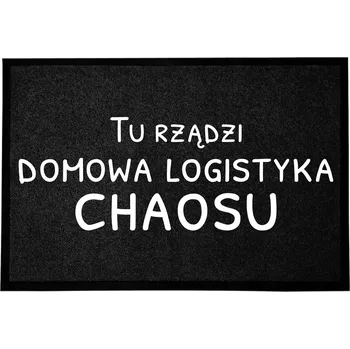 ČERNÁ ROHOŽKA PŘED DVEŘE 60X40CM - LOGISTIKA CHAOSU