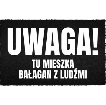 Rohožka KOKOSOVÁ ROHOŽKA ČERNÁ VSTUPNÍ 60X40 HUMOR ZÁBAVNÁ S LIDMI