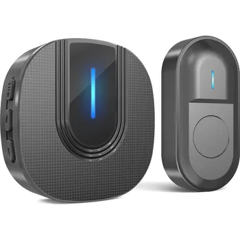 Domovní zvonek SURFOU BEZDRÁTOVÝ ZVONEK VODĚODOLNÝ SET 300M 55 MELODIÍ ČERNÝ