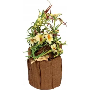 Obraz PAPÍROVÁ KVĚTINOVÁ ARANŽMÁ ŽLUTÁ JARNÍ DEKORACE NA STŮL