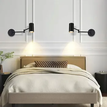 Nástěnné svítidlo Glitzerlife 2 ks INTERIÉROVÉ nástěnné svítidlo černé moderní otočné GU10