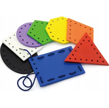 Dřevěná hračka VIGA Dřevěné senzorické tabulky s tkaničkami