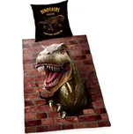 HERDING Povlečení 3D Efekt Dino Bavlna, 140/200, 70/90 cm