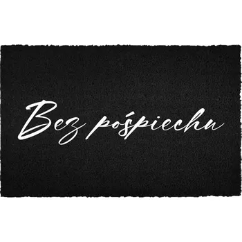 Rohožka KOKOSOVÁ ROHOŽKA ČERNÁ VSTUPNÍ 60X40CM - POMALU DÁL ZAJDEŠ